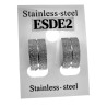 ∅13mm x 7mm  RVS Brede Oorringen - Zand-Ontwerp - Unisex