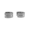 ∅13mm x 7mm  RVS Brede Oorringen - Zand-Ontwerp - Unisex