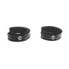 Unisex Zwart PVD- Coating RVS ∅13mm Oorringen met Een Zirkonia Steen