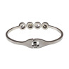 17 tot 19cm Bangle Dames - RVS Stijve Armband met Vier Zirkoniastenen