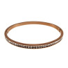 Roséverguld RVS Bangle Dames - Armband met Een Streep Zirkoniastenen