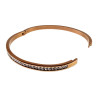 Roséverguld RVS Bangle Dames - Armband met Een Streep Zirkoniastenen