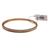 Roséverguld RVS Bangle Dames - Armband met Een Streep Zirkoniastenen