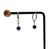 ∅16mm x 2mm Oorringen Dames - RVS Oorbellen met Blauw Turks oog Hanger