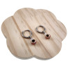 ∅16mm x 2mm Oorringen Dames RVS Oorbellen met Bruine Turks oog Hanger