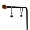 ∅16mm x 2mm Oorringen Dames RVS Oorbellen met Bruine Turks oog Hanger