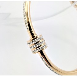 Roségoudkleurige RVS Bangle Ronde Design