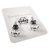 8mm Vierkante Zirkonia Oorknopjes Unisex - RVS -  Zirkonia Oorbellen