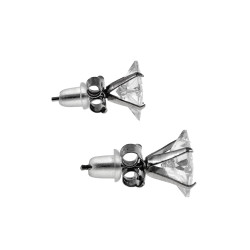 8mm Vierkante Zirkonia Oorknopjes Unisex - RVS -  Zirkonia Oorbellen