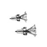 8mm Vierkante Zirkonia Oorknopjes Unisex - RVS -  Zirkonia Oorbellen