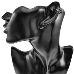 Nep-Helix Oorbel Unisex - Zilverkleur RVS - Klem Oorbel - Cubaans Schakel Fake Oorbel - Oorpiercing