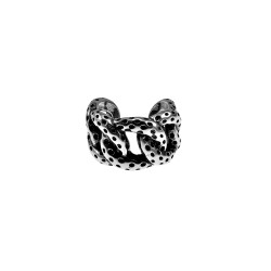 Nep-Helix Oorbel Unisex - Zilverkleur RVS - Klem Oorbel - Cubaans Schakel Fake Oorbel - Oorpiercing