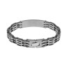 19cm x 13mm ID-Armband Heren - Gepolijst - Mat RVS - Schakels Armband