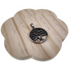 60cm x 3mm Jasseron-Ketting + ∅28mm Levensboom Hanger Unisex - RVS