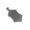 45mm Schild Hanger Heren - Gepolijst RVS - Schild Hanger met Leliebloem