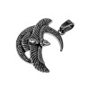 49mm Gepolijst RVS - Halve Maan Hanger met Adelaar Dames - Heren