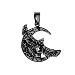 60cm x 3mm RVS Jasseron-Ketting + 49mm Havik Arend Hanger Unisex
