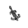38mm Leliebloem Hanger Heren - Gepolijst RVS - Fleur de Lis Hanger