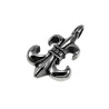 38mm Leliebloem Hanger Heren - Gepolijst RVS - Fleur de Lis Hanger