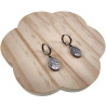 ∅12mm Oorringen Dames - RVS - Lange Oorbellen met Heilige Maagd Maria