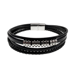 18cm Leer Armband Heren -...