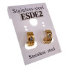 ∅10mm x 4mm Mini Oorringen met Zirkoniasteen Unisex - Verguld RVS