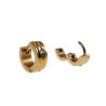 ∅10mm x 4mm Mini Oorringen met Zirkoniasteen Unisex - Verguld RVS