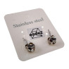 6mm Vierkante Oorbellen Unisex - Gepolijst RVS - Vierkante Oorknoppen met Zirkoniasteen - Dames - Heren