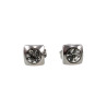 6mm Vierkante Oorbellen Unisex - Gepolijst RVS - Vierkante Oorknoppen met Zirkoniasteen - Dames - Heren