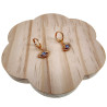 Roségold Plating - 22mm lange Oorrbellen met Turkse Oog Hanger