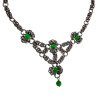 Dames RVS Byzantinischer Choker met Groene Kattenoogstenen Handgemaakt
