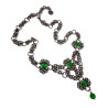 Dames RVS Byzantinischer Choker met Groene Kattenoogstenen Handgemaakt
