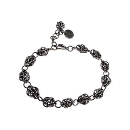 Dames - Gepolijst RVS - Handgemaakt - Knooparmband - Verstelbaar