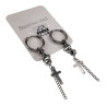 ∅16mm Oorringen Unisex - RVS - Oorbellen met Kruis- en Kettingdetail - 60mm Lange Oorbellen - Industriële Touch - Handgemaakt