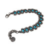 RVS Armband met Turquoiseblauw Kristallen - Handgemaakt  Verstelbaar