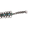 Brede Armband Dames - RVS - Armband met Turquoisegroen - Turquoiseblauw Kristallen - Handgemaakt - Verstelbaar 16cm tot 19cm