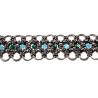 Brede Armband Dames - RVS - Armband met Turquoisegroen - Turquoiseblauw Kristallen - Handgemaakt - Verstelbaar 16cm tot 19cm