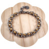 Armband Unisex - Tweekleurige RVS Ringarmband - Exclusieve Armband Handgemaakt door esde2 - Verstelbaar 16cm tot 19cm