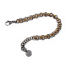 Armband Unisex - Tweekleurige RVS Ringarmband - Exclusieve Armband Handgemaakt door esde2 - Verstelbaar 16cm tot 19cm