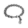 Exclusieve Gepolijst RVS Ringarmband Unisex Handgemaakt - Verstelbaar