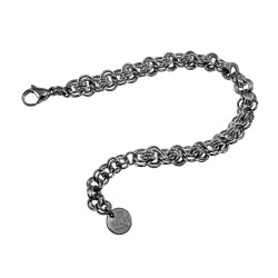 Exclusieve Gepolijst RVS Ringarmband Unisex Handgemaakt - Verstelbaar