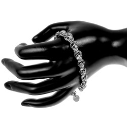 Exclusieve Gepolijst RVS Verweven Ringarmband Handgemaakt Verstelbaar