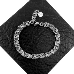 Exclusieve Gepolijst RVS Verweven Ringarmband Handgemaakt Verstelbaar