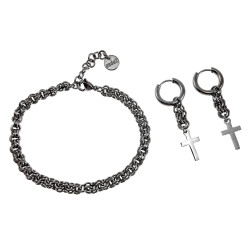 Unisex RVS Armband met Dubbele Ringsschakels Handgemaakt - Verstelbaar