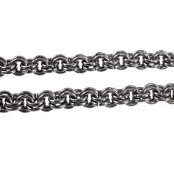Unisex RVS Armband met Dubbele Ringsschakels Handgemaakt - Verstelbaar