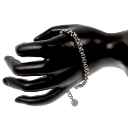 Unisex RVS Armband met Dubbele Ringsschakels Handgemaakt - Verstelbaar