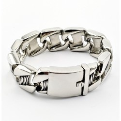 Gedetailleerde 316L Roestvrijstalen Schakelarmband