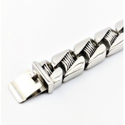 Gedetailleerde 316L Roestvrijstalen Schakelarmband