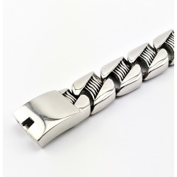 Gedetailleerde 316L Roestvrijstalen Schakelarmband