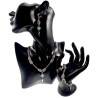 Dames RVS Ketting met Turquoise Kattenoog Steen en Speerpunt Hanger